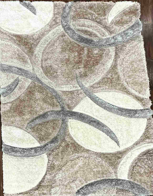 4D SHAGGY Rug Design 6482 Black 5x8 (5'2x7'5")"