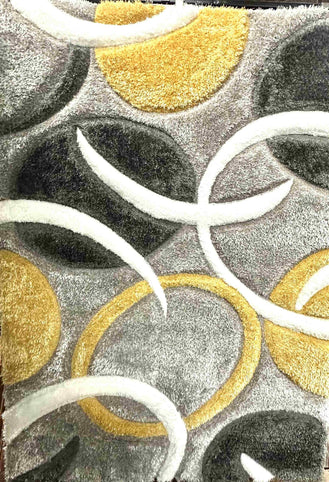 4D SHAGGY Rug Design 6482 Sand 4x6 (3'9x5'3