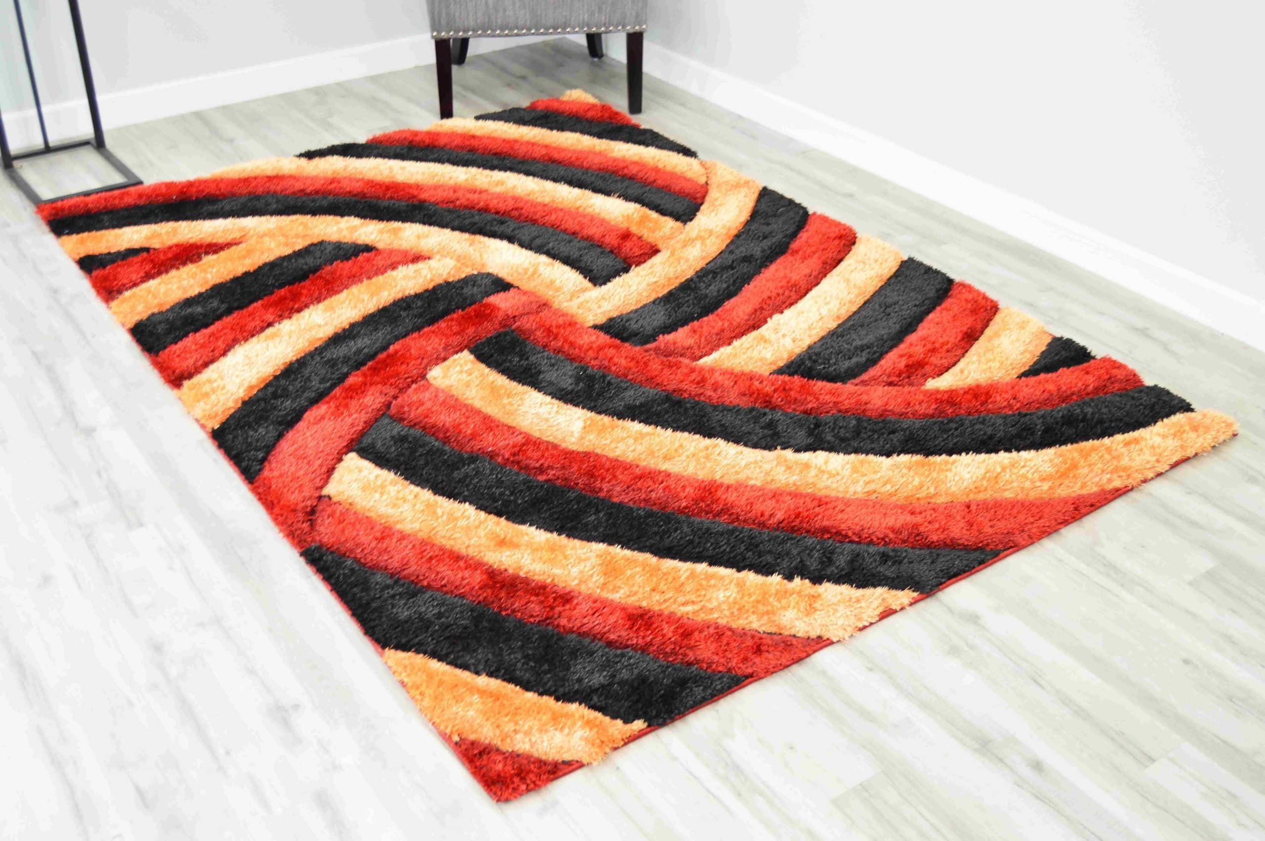 gain tip Design Shaggy Rude Knit Mサイズ 4D SHAGGY Rug Design 6483 — M&V Mattress and Furniture