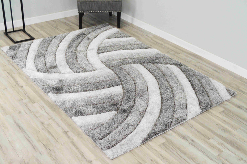 4D SHAGGY Rug Design 6483 Purple 2x8 Runner (2'6x7'9")"