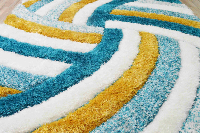 4D SHAGGY Rug Design 6483 Pink 8x11 (7'8x10'8")"