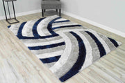 4D SHAGGY Rug Design 6483 Grey 4x6 (3'9x5'3")"