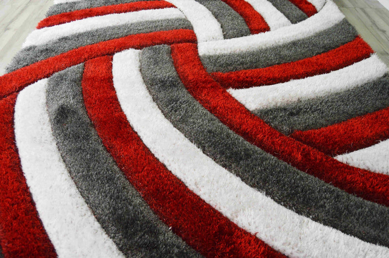 4D SHAGGY Rug Design 6483 Brown 2x8 Runner (2'6x7'9")"