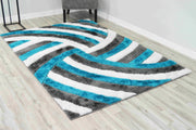 4D SHAGGY Rug Design 6483 Navy 8x11 (7'8x10'8")"