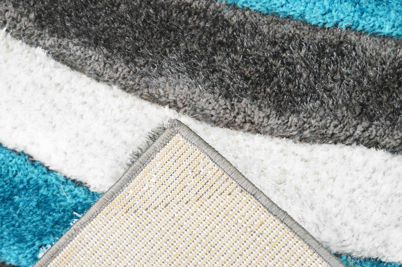 4D SHAGGY Rug Design 6483 Brown-Orange 5x8 (5'2x7'5")"