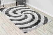 4D SHAGGY Rug Design 6484 Grey 8x11 (7'8x10'8")"