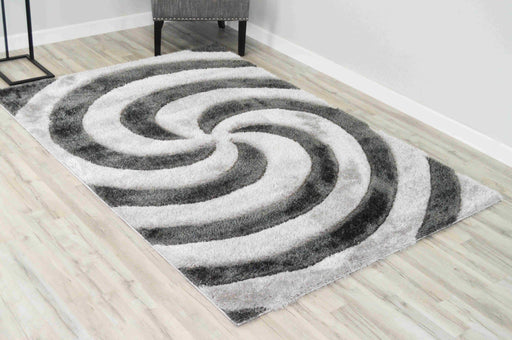 4D SHAGGY Rug Design 6484 Grey 8x11 (7'8x10'8")"