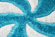 4D SHAGGY Rug Design 6484 Navy 2x8 Runner (2'6x7'9")"