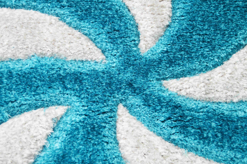 4D SHAGGY Rug Design 6484 Navy 2x8 Runner (2'6x7'9")"