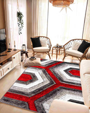 4D SHAGGY Rug Design 6485 Brown 2x8 Runner (2'6x7'9")"