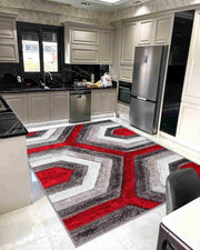 4D SHAGGY Rug Design 6485 Grey 8x11 (7'8x10'8")"
