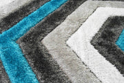 4D SHAGGY Rug Design 6485 Grey 2x8 Runner (2'6x7'9")"
