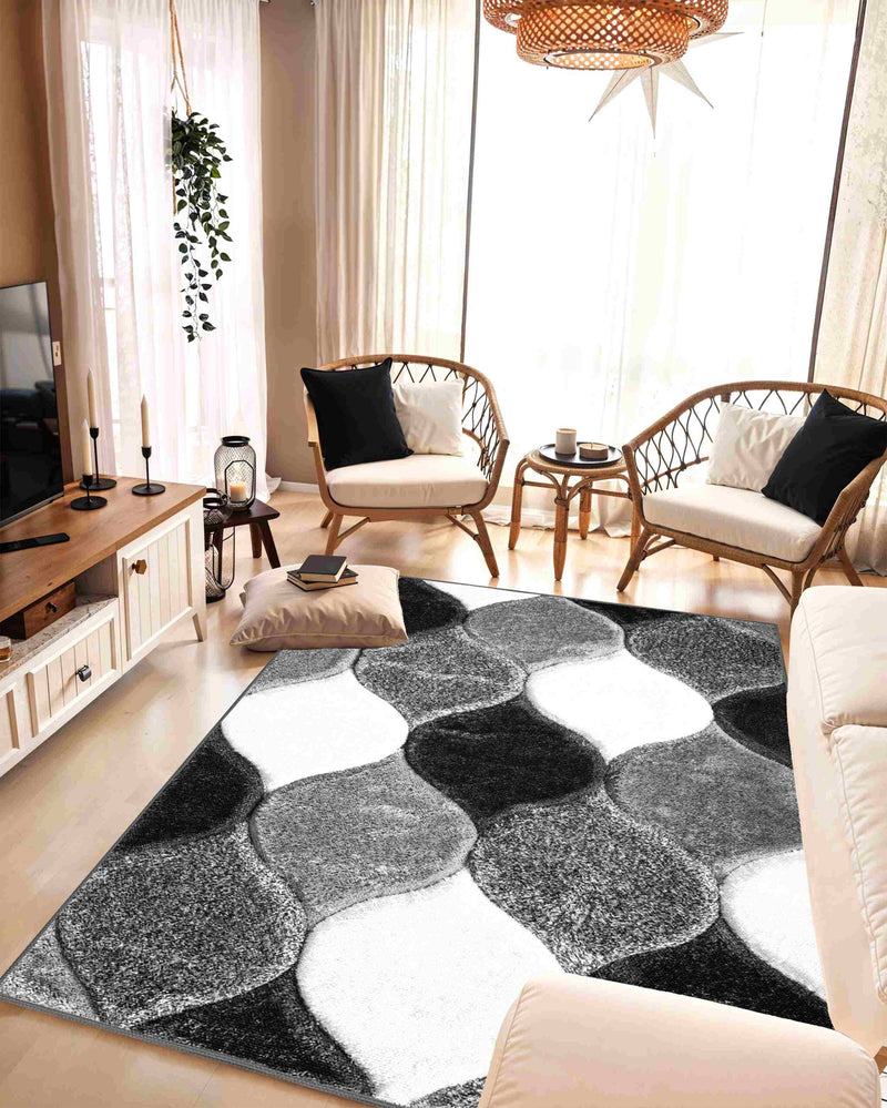 4D SHAGGY Rug Design 6488 Turquoise 7 Foot Round (6'6x6'6" Round)"