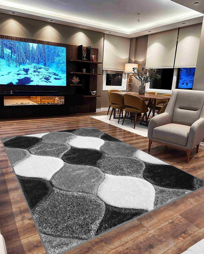 4D SHAGGY Rug Design 6488 Blue 2x4 (2'6x3'9")"
