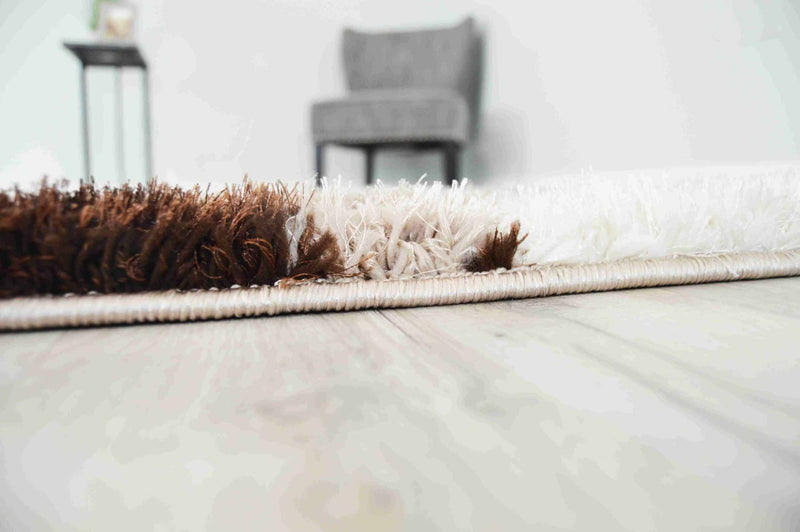 4D SHAGGY Rug Design 6488 Mocha 2x8 Runner (2'6x7'9")"