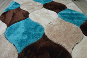 4D SHAGGY Rug Design 6488 Red 8x11 (7'8x10'8")"