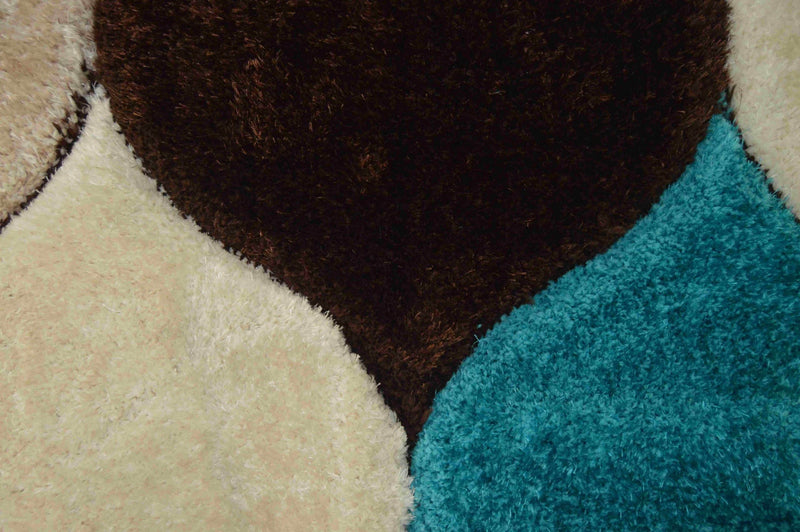 4D SHAGGY Rug Design 6488 Yellow 8x11 (7'8x10'8")"