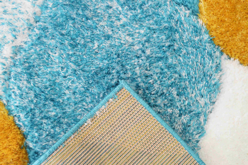 4D SHAGGY Rug Design 6488 Gold 5x8 (5'2x7'5")"