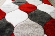 4D SHAGGY Rug Design 6488 Burgundy 8x11 (7'8x10'8")"