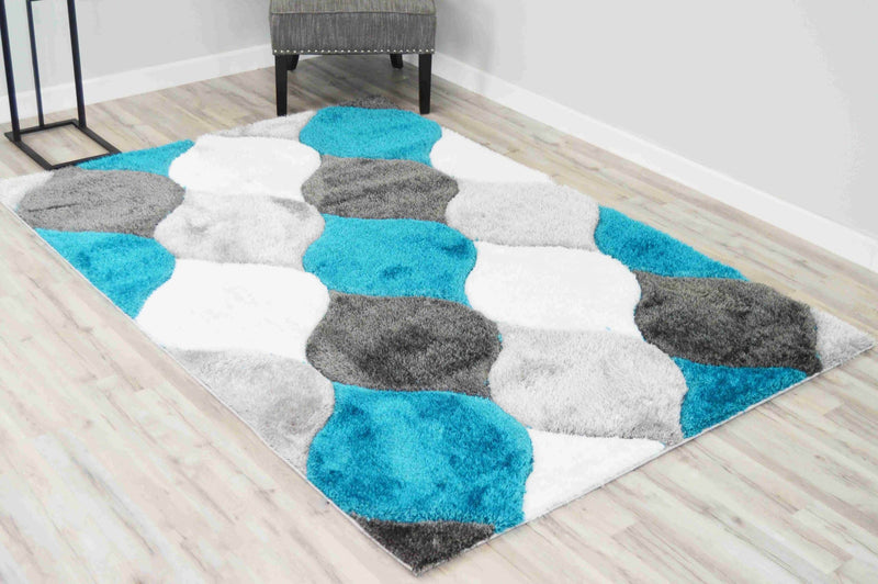 4D SHAGGY Rug Design 6488 Yellow 2x8 Runner (2'6x7'9")"