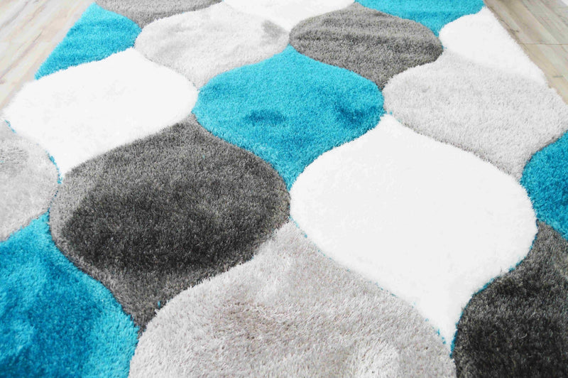 4D SHAGGY Rug Design 6488 Grey 2x4 (2'6x3'9")"