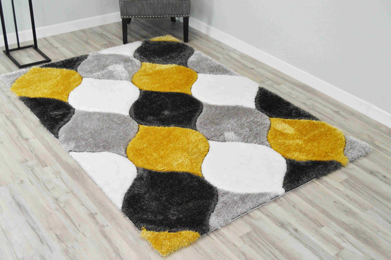 4D SHAGGY Rug Design 6488 Sand 5x8 (5'2x7'5")"