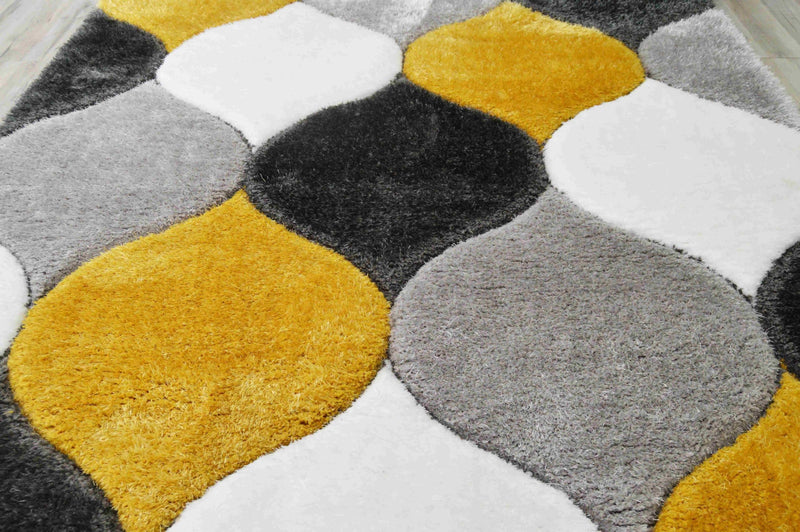 4D SHAGGY Rug Design 6488 Turquoise 5x8 (5'2x7'5")"