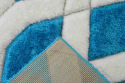 4D SHAGGY Rug Design 6490 Turquoise 8x11 (7'8x10'8")"