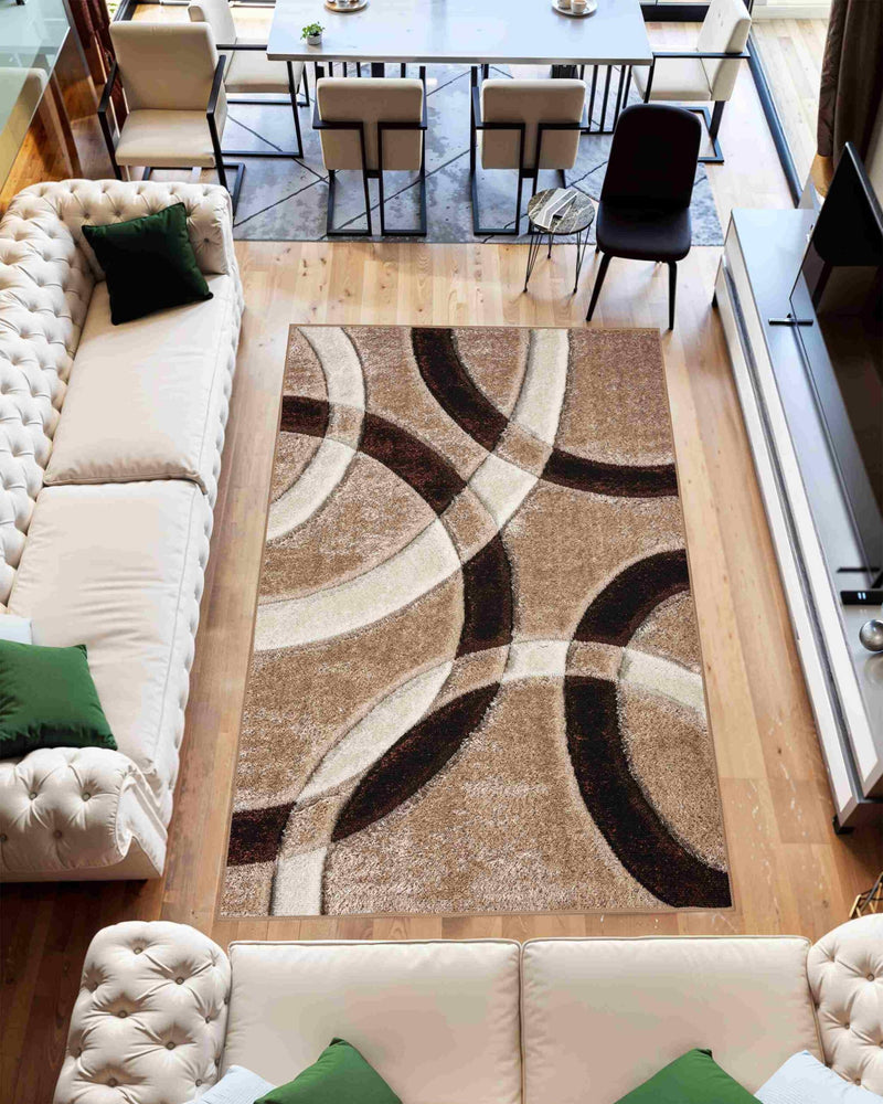 4D SHAGGY Rug Design 6491 Navy 8x11 (7'8x10'8")"