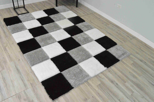 4D SHAGGY Rug Design 6493 Grey 5x8 (5'2x7'5")"