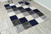 4D SHAGGY Rug Design 6493 Navy 5x8 (5'2x7'5")"