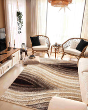 4D SHAGGY Rug Design 6496 Navy 5x8 (5'2x7'5")"