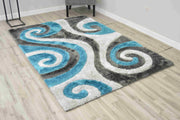 4D SHAGGY Rug Design 6499 Red 8x11 (7'8x10'8")"