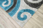 4D SHAGGY Rug Design 6499 Brown-Orange 5x8 (5'2x7'5")"