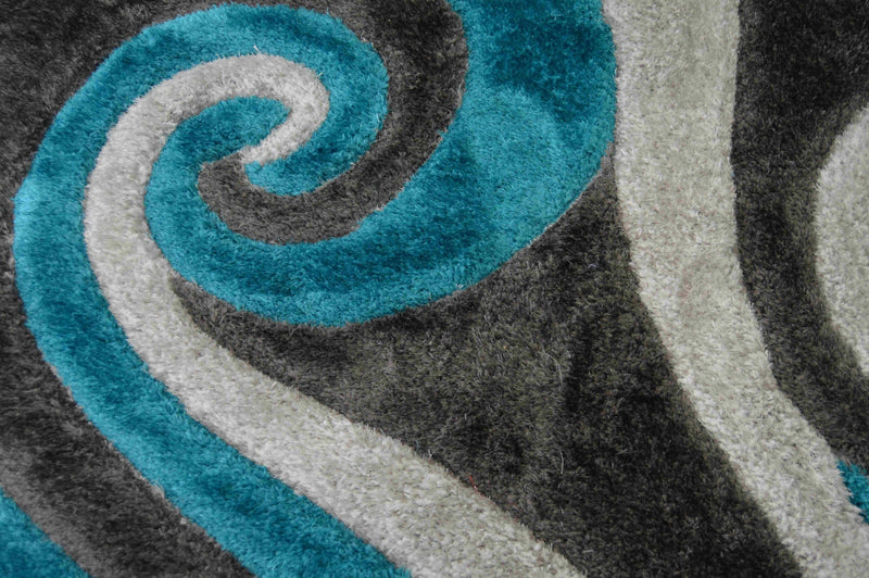 4D SHAGGY Rug Design 6499 Red 5x8 (5'2x7'5")"