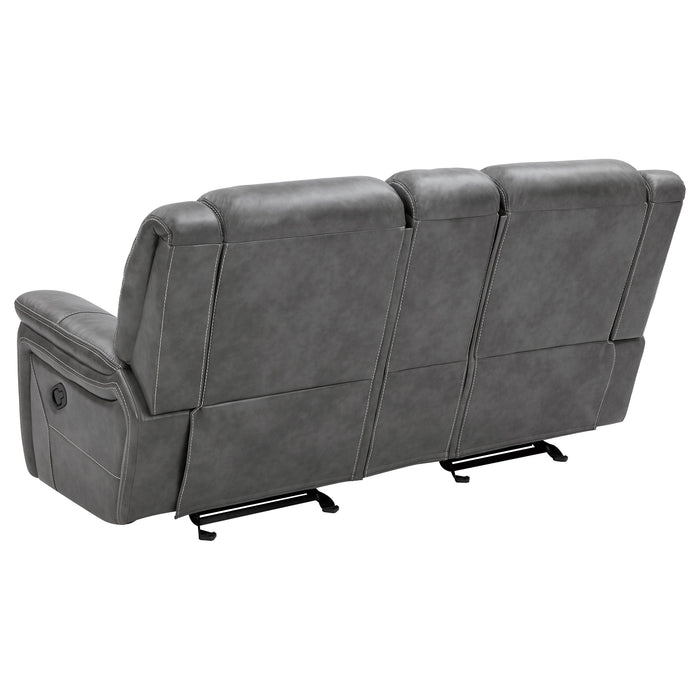 Conrad Upholstered Motion Loveseat Cool Grey