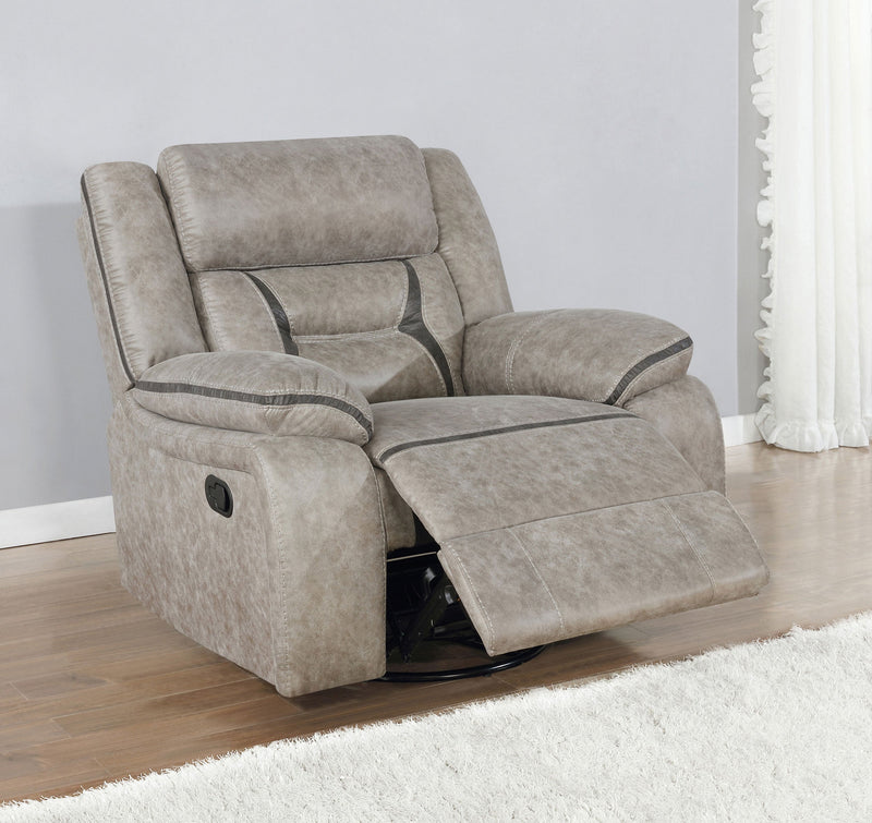 Greer Upholstered Swivel Glider Recliner Chair