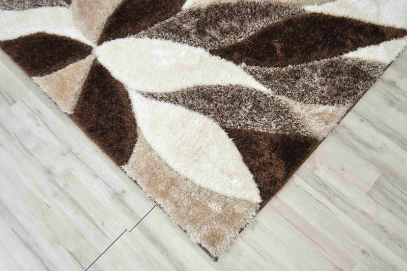 4D Shaggy Rug Design 6994 Red 2x8 Runner (2'6x7'9")"