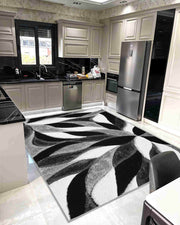 4D Shaggy Rug Design 6994 Turquoise 8x11 (7'8x10'8")"