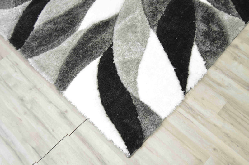 4D Shaggy Rug Design 6994 Red 5x8 (5'2x7'5")"