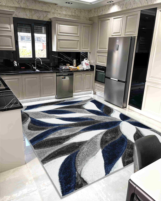 4D Shaggy Rug Design 6994 Brown 4x6 (3'9x5'3")"