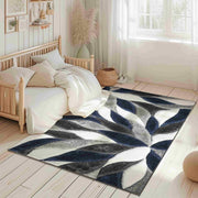 4D Shaggy Rug Design 6994 Turquoise 2x8 Runner (2'6x7'9")"