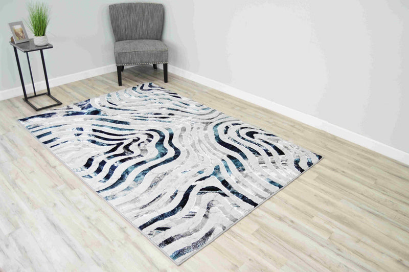 OXFORD Rug Design 7001 Blue 8x11 (7'8x10'8")"