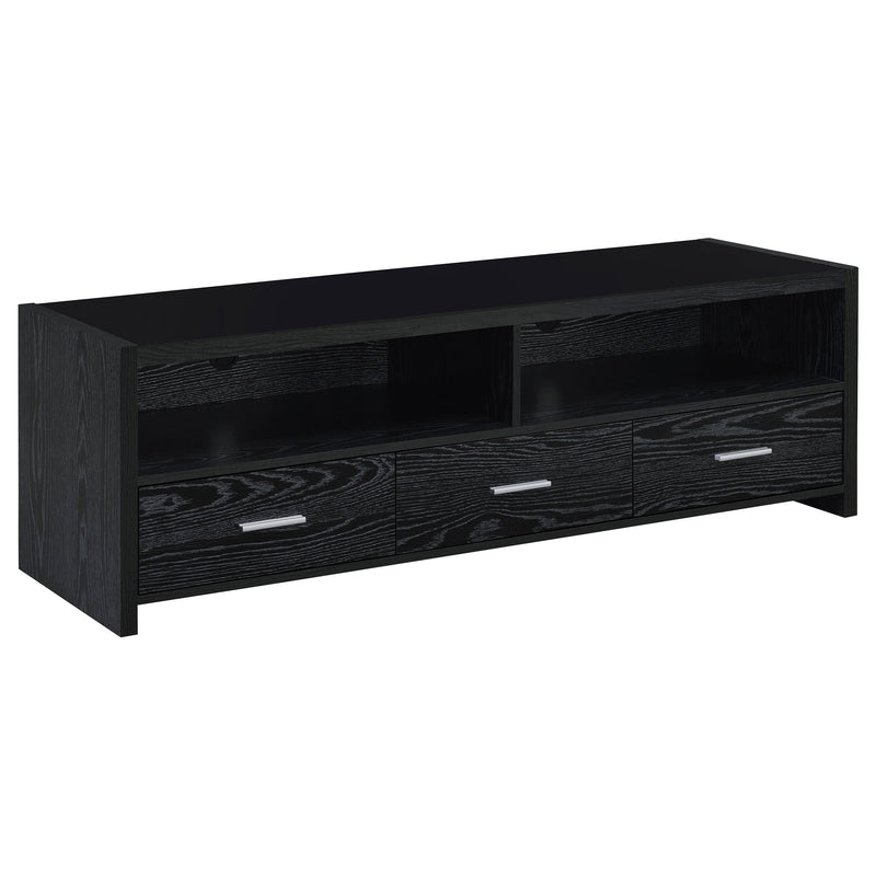 Alton 3-drawer Engineered Wood 61-inch TV Stand Black Oak