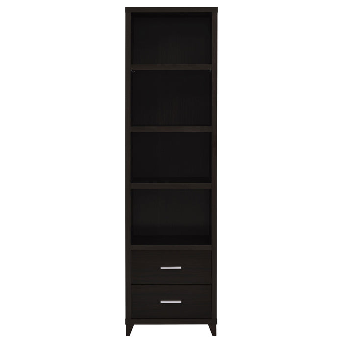 Lewes 2-drawer Media Tower Cappuccino