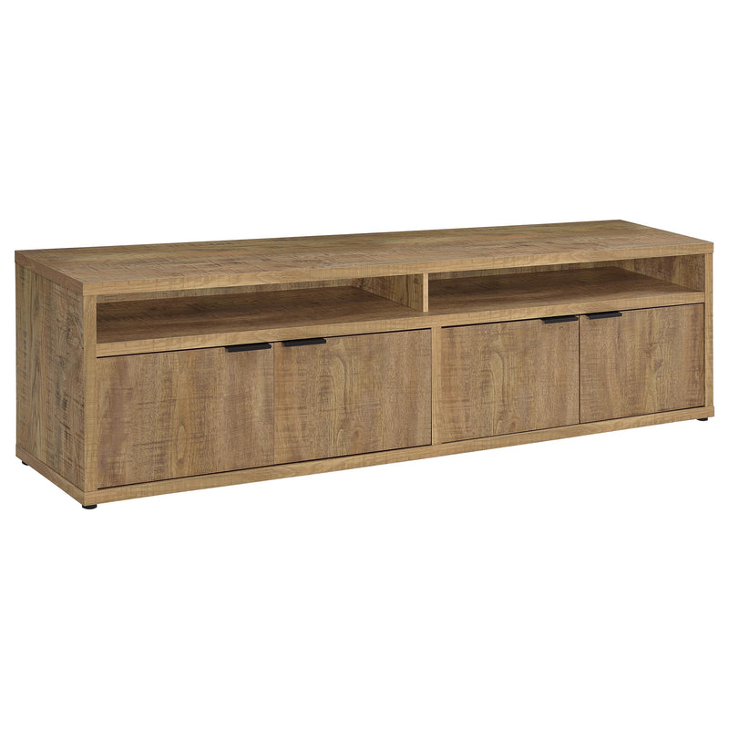 Mueble de TV/consola multimedia de madera de ingeniería Sentnor de 79 pulgadas y 4 puertas Mango
