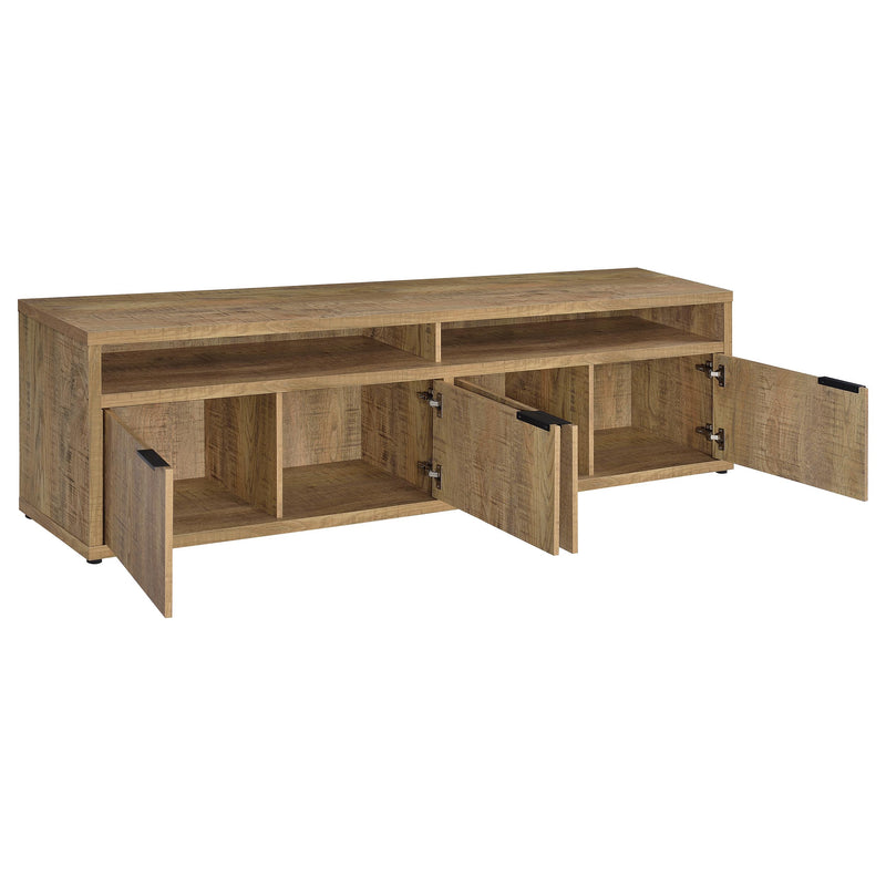 Mueble de TV/consola multimedia de madera de ingeniería Sentnor de 79 pulgadas y 4 puertas Mango