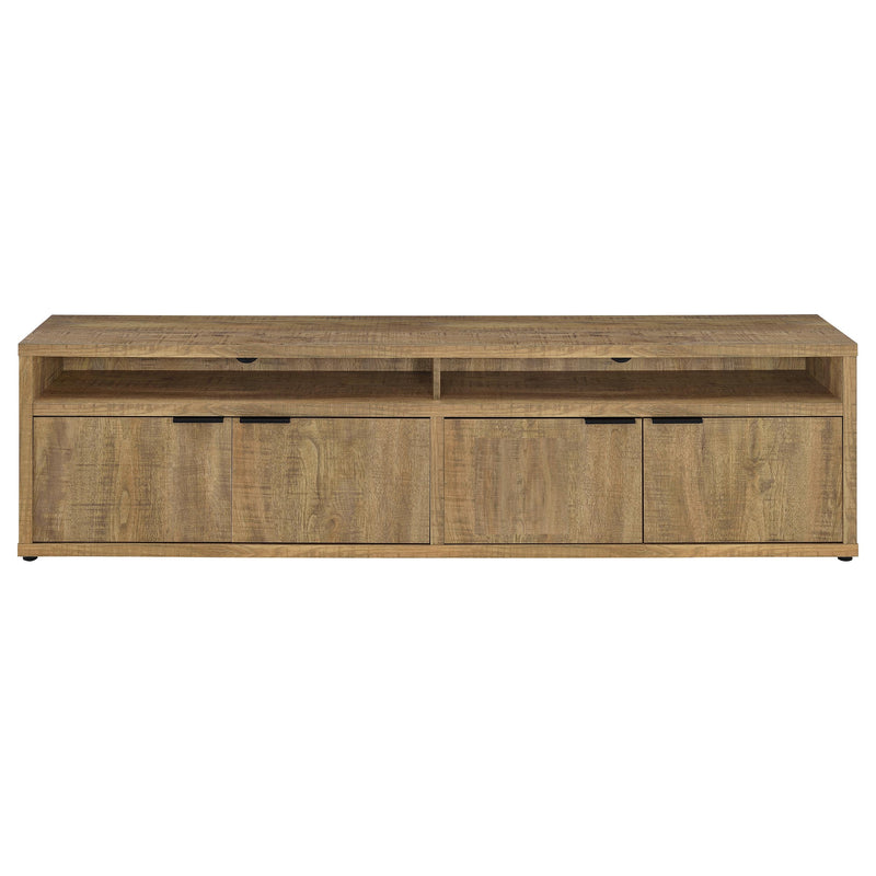 Mueble de TV/consola multimedia de madera de ingeniería Sentnor de 79 pulgadas y 4 puertas Mango