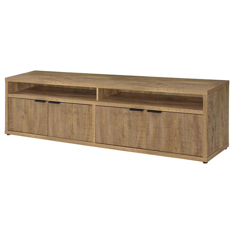 Mueble de TV/consola multimedia de madera de ingeniería Sentnor de 79 pulgadas y 4 puertas Mango