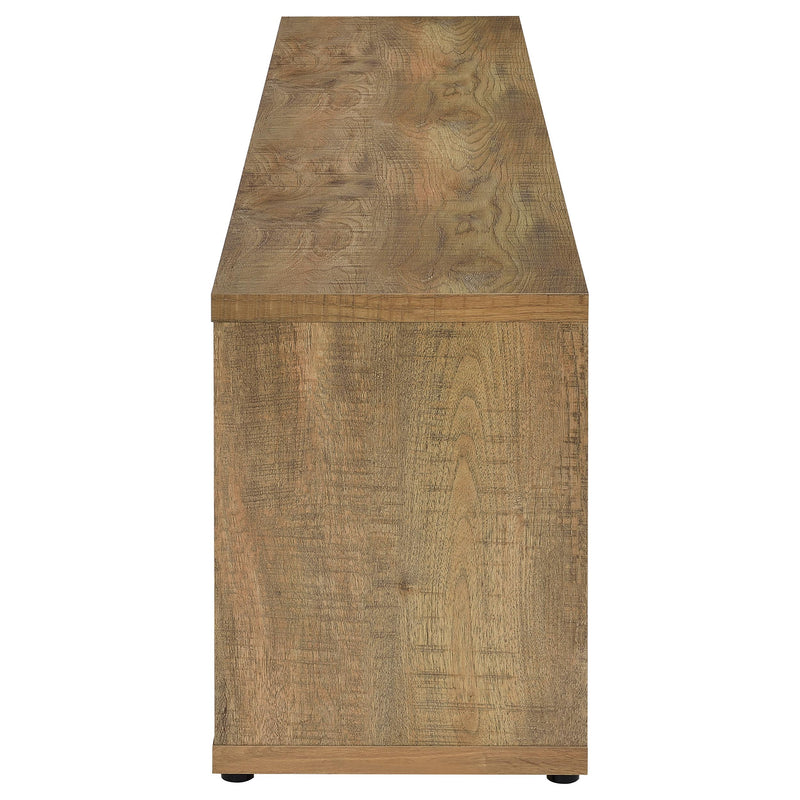 Mueble de TV/consola multimedia de madera de ingeniería Sentnor de 79 pulgadas y 4 puertas Mango